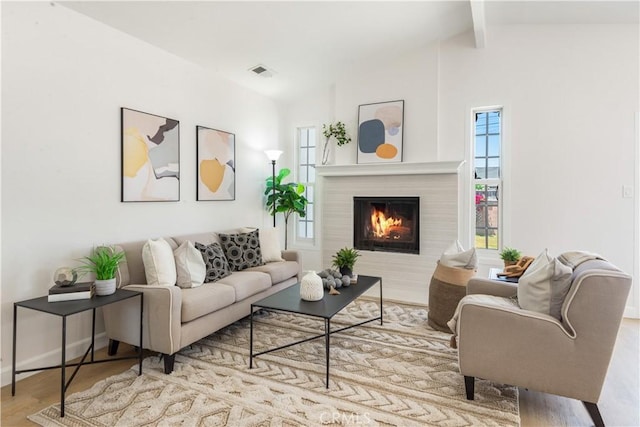 4519 Darien St, Torrance, CA 90503 - living room featuring wood finished floors and a glass covered fireplace