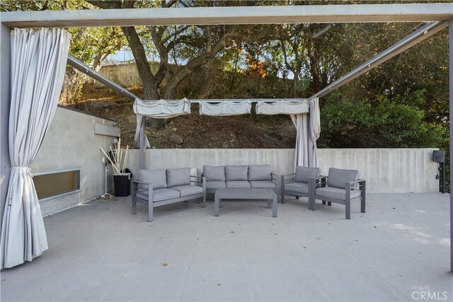 9716 Oak Pass Rd, Beverly Hills, CA 90210 - view of patio / terrace with an outdoor living space