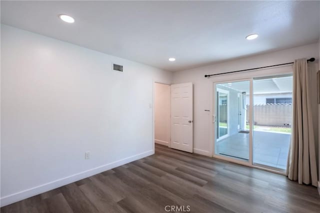 3624 Ardilla Ave, Baldwin Park, CA 91706 - spare room featuring wood finished floors, baseboards, and recessed lighting