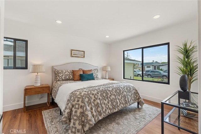 1792 Crestmont Pl, Costa Mesa, CA 92627 - bedroom featuring baseboards, wood finished floors, and recessed lighting