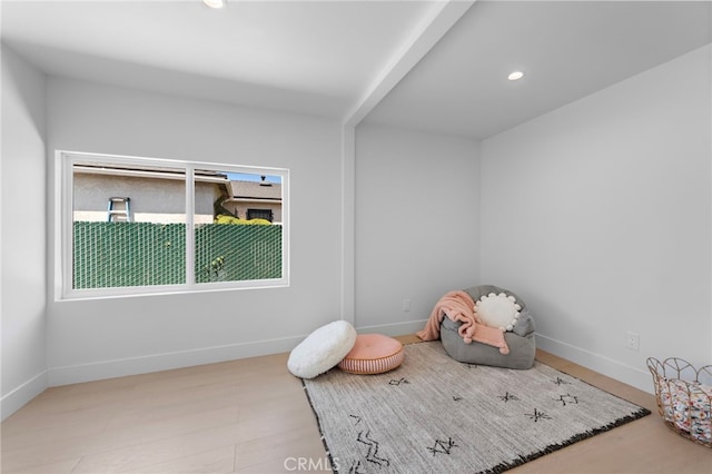 1005 E Cruces St, Wilmington, CA 90744 - game room featuring baseboards, wood finished floors, and recessed lighting