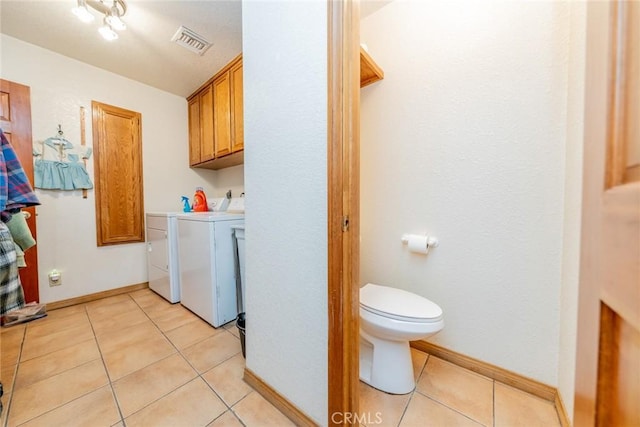 5131 Cygnet Rd A-B, Unit A-B Phelan, CA 92371 - washroom featuring washing machine and clothes dryer, light tile patterned flooring, and baseboards