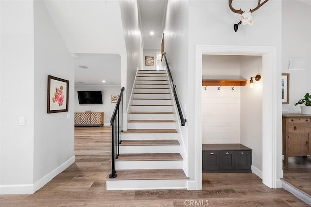2244 N 1st Ave, Upland, CA 91784 - stairs with wood finished floors and baseboards
