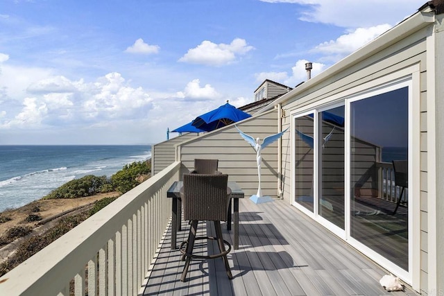 1744 Tattenham Rd, Encinitas, CA 92024 - deck with view of water and beach