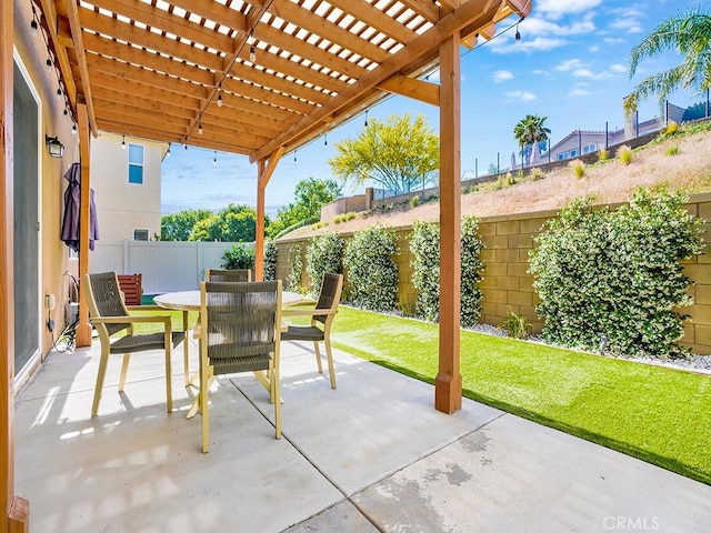 8967 Sunshine Valley Way, Corona, CA 92883 - view of patio / terrace featuring outdoor dining space and a pergola