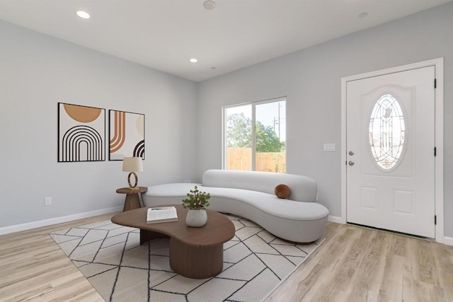535 60th St, San Diego, CA 92114 - living area featuring light wood-style flooring, baseboards, and recessed lighting