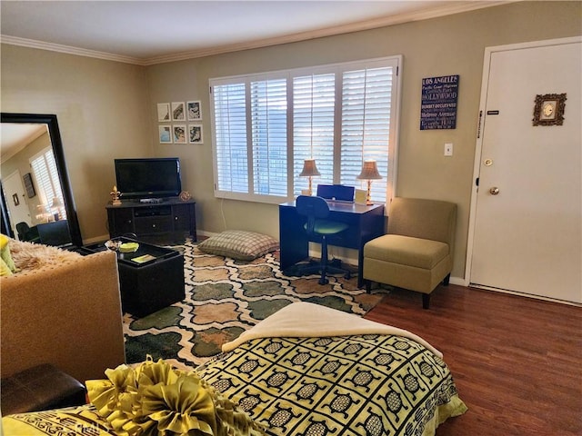 2772 E 2nd St Unit E2, Long Beach, CA 90803 - living room with ornamental molding, wood finished floors, and baseboards