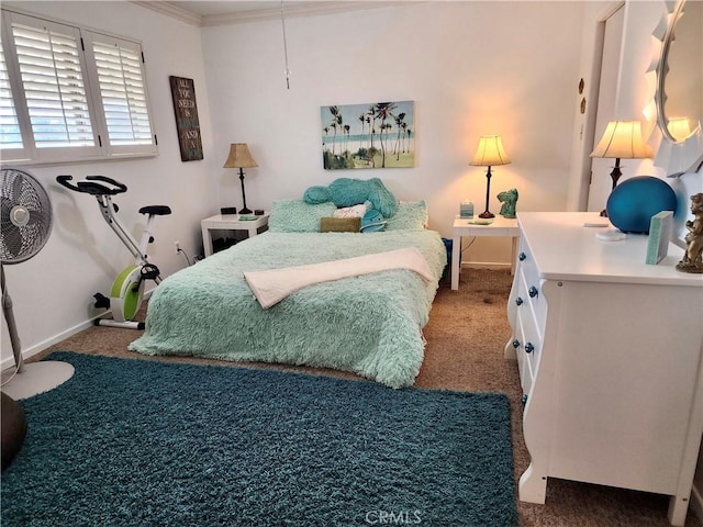 2772 E 2nd St Unit E2, Long Beach, CA 90803 - carpeted bedroom with baseboards and crown molding
