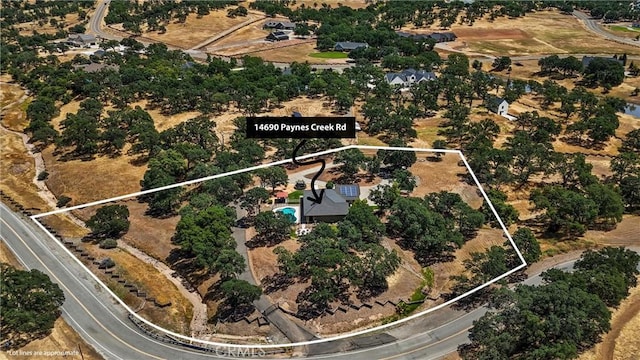 14690 Paynes Creek Rd, Red Bluff, CA 96080 - view of property location featuring property boundaries highlighted and a pool area
