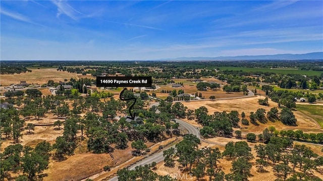 14690 Paynes Creek Rd, Red Bluff, CA 96080 - aerial view of sparsely populated area with a mountain backdrop