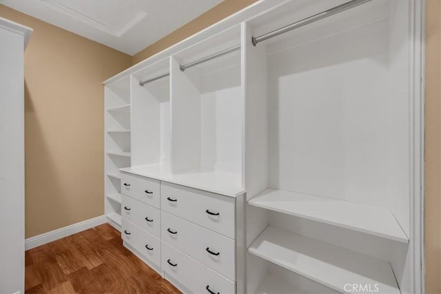 5420 Kodiak Mountain Dr, Yorba Linda, CA 92887 - walk in closet with dark wood-type flooring