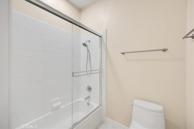 5420 Kodiak Mountain Dr, Yorba Linda, CA 92887 - bathroom featuring toilet, combined bath / shower with glass door, and baseboards
