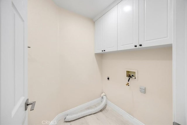 5420 Kodiak Mountain Dr, Yorba Linda, CA 92887 - laundry room featuring hookup for an electric dryer, cabinet space, washer hookup, and baseboards