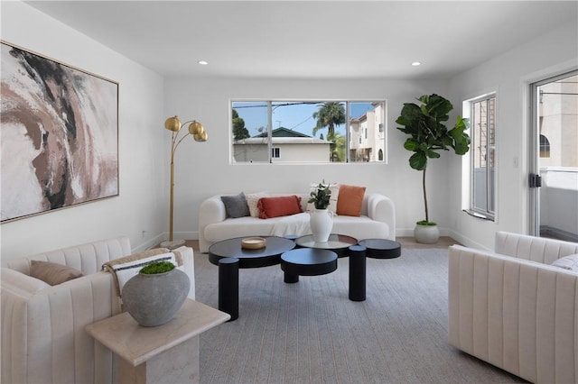 1524 Franklin St Unit C, Santa Monica, CA 90404 - living area with plenty of natural light, baseboards, and recessed lighting