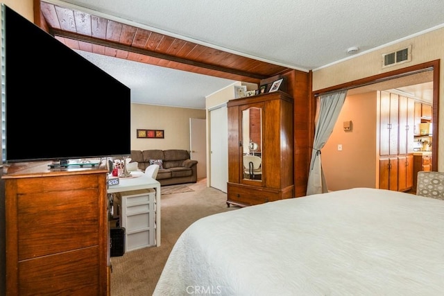 4734 E Tanglewood Ave, Anaheim, CA 92807 - carpeted bedroom featuring a textured ceiling