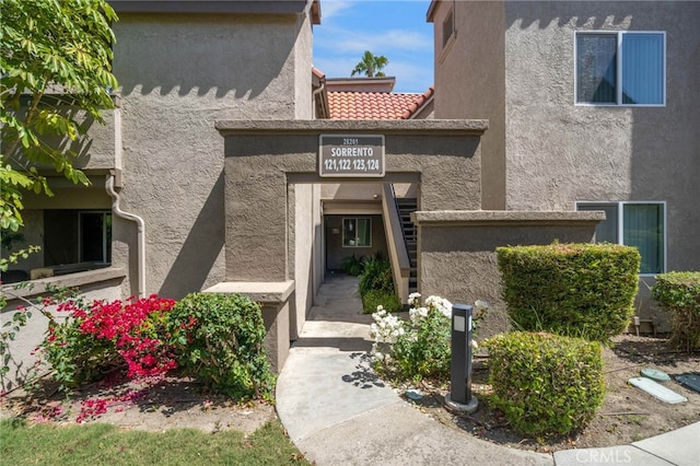 28241 Sorrento Unit 124, Laguna Niguel, CA 92677 - view of exterior entry featuring stucco siding