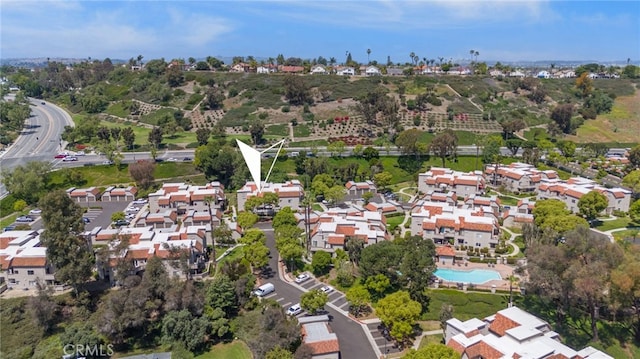 28241 Sorrento Unit 124, Laguna Niguel, CA 92677 - aerial overview of property's location featuring a pool area and nearby suburban area