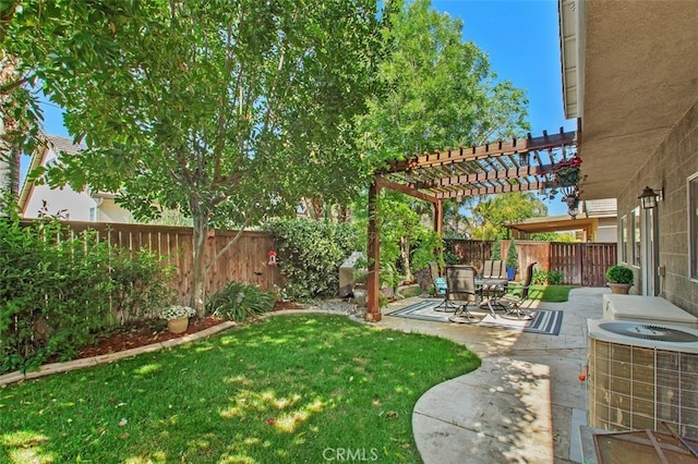 29944 Peach Tree Ct, Murrieta, CA 92563 - view of yard featuring cooling unit, a pergola, and a patio area