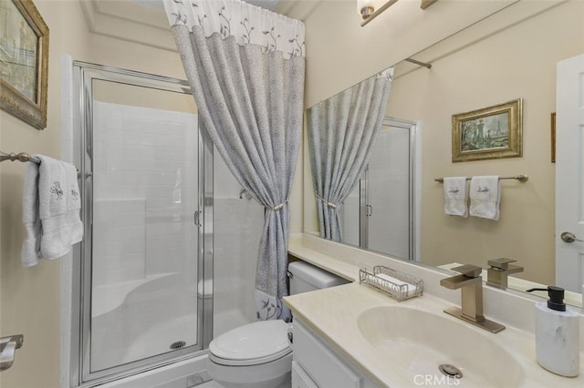 29944 Peach Tree Ct, Murrieta, CA 92563 - bathroom featuring toilet, a shower stall, and vanity