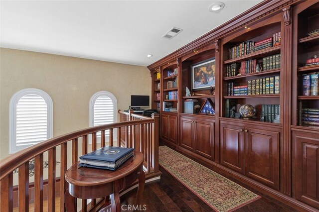29944 Peach Tree Ct, Murrieta, CA 92563 - office space with dark wood-style flooring and recessed lighting
