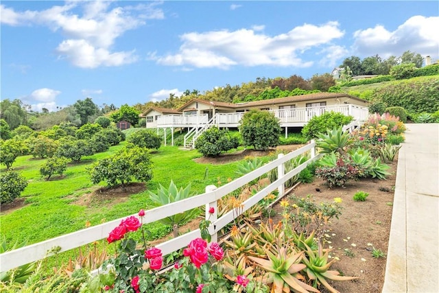 735 Del Valle Dr, Fallbrook, CA 92028 - view of yard featuring a wooden deck