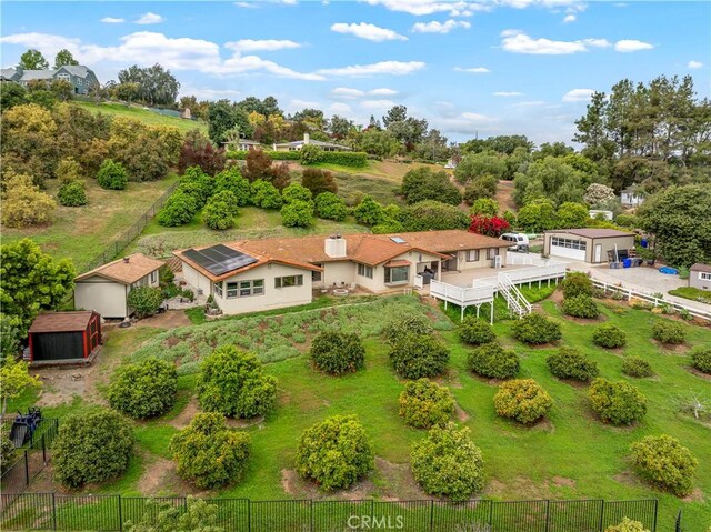 735 Del Valle Dr, Fallbrook, CA 92028 - view from above of property with a tree filled landscape