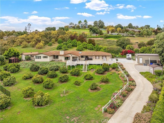 735 Del Valle Dr, Fallbrook, CA 92028 - view from above of property featuring a tree filled landscape