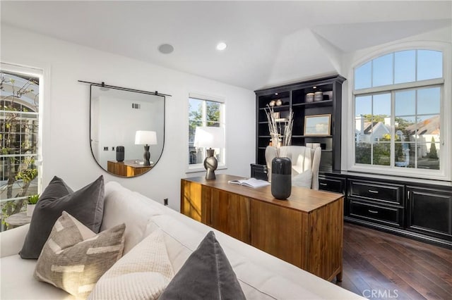 14 Saint Pierre, Newport Coast, CA 92657 - office featuring hardwood / wood-style flooring and recessed lighting