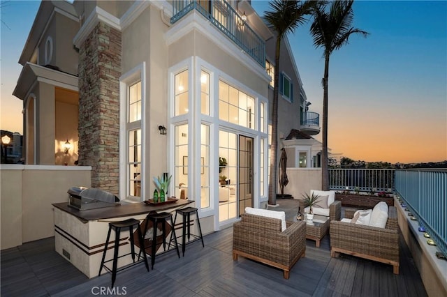 14 Saint Pierre, Newport Coast, CA 92657 - wooden terrace with french doors