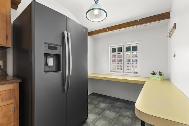 3120 Curtis St, San Diego, CA 92106 - kitchen with stainless steel fridge with ice dispenser