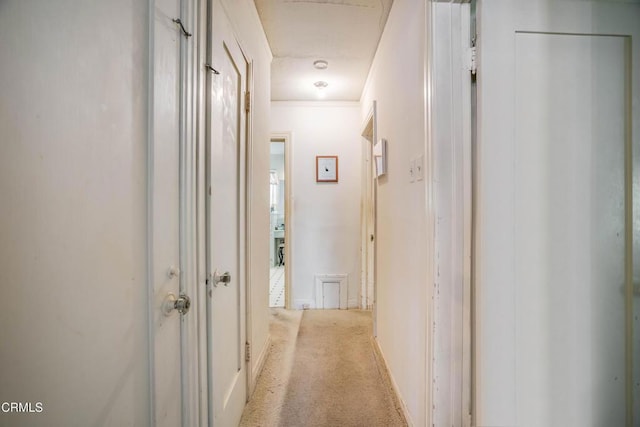 1120 S Burnside Ave, Los Angeles, CA 90019 - hallway with light carpet and baseboards