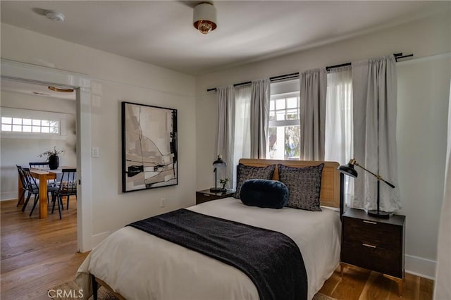 3716 Rosemead Ave, Los Angeles, CA 90032 - bedroom with light wood-style flooring and baseboards