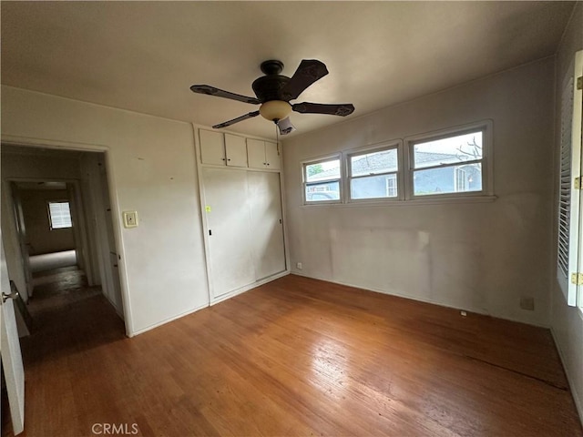 863 S Vanhorn Ave N, West Covina, CA 91790 - unfurnished bedroom featuring light wood finished floors, a closet, and ceiling fan