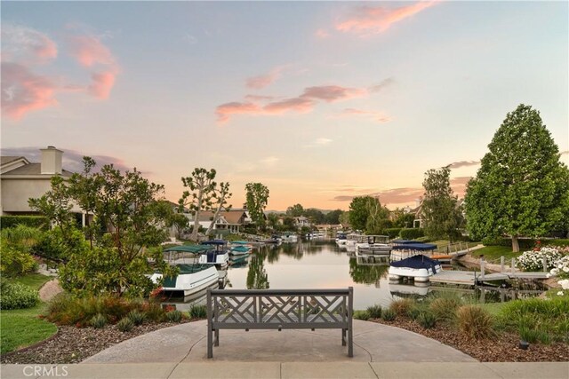 2567 Oakshore, Westlake Village, CA 91361 - view of property's community with a dock and a water view