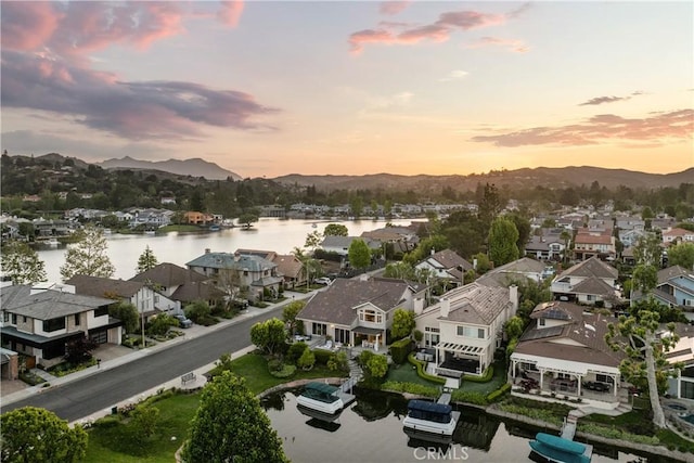 2567 Oakshore, Westlake Village, CA 91361 - aerial view at dusk of a water and mountain view and a residential view