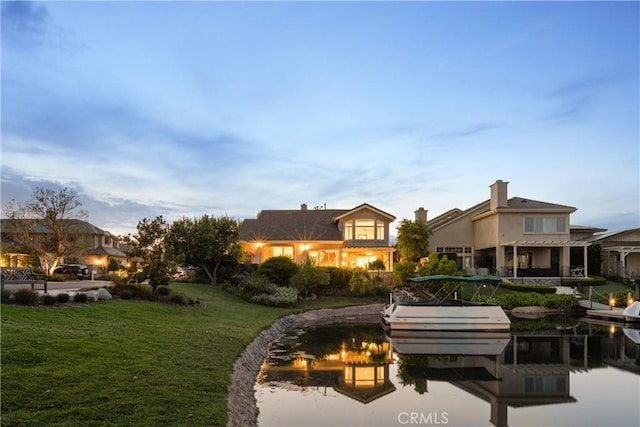 2567 Oakshore, Westlake Village, CA 91361 - view of home's community with a dock and a yard