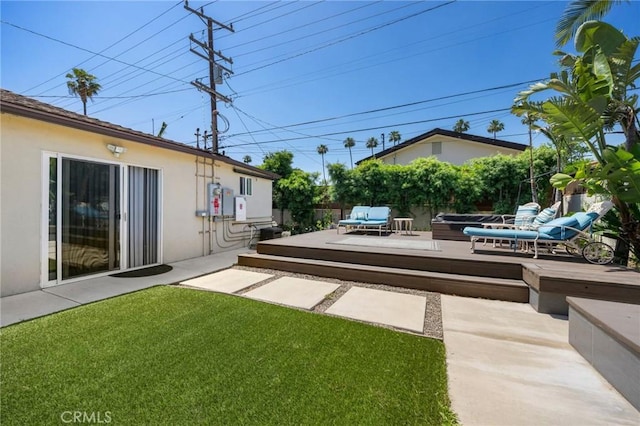 1361 Winchester Ave, Glendale, CA 91201 - view of yard featuring a deck and a patio area