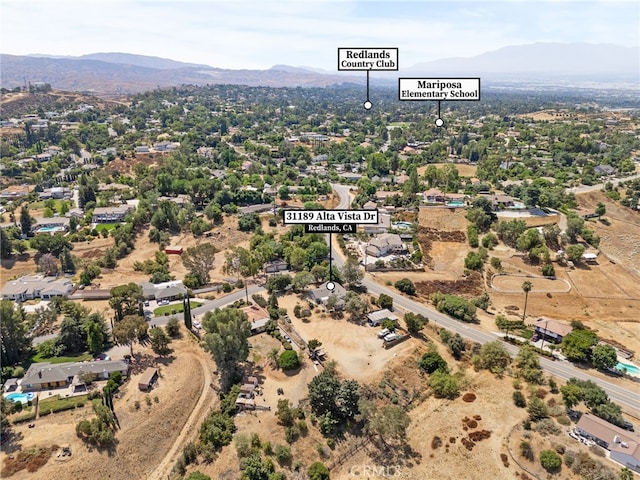 31189 Alta Vista Dr, Redlands, CA 92373 - bird's eye view of a mountain backdrop