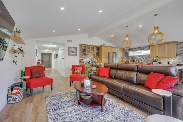 9171 Heatherton Cir, Huntington Beach, CA 92646 - living area featuring light wood-type flooring, recessed lighting, and baseboards