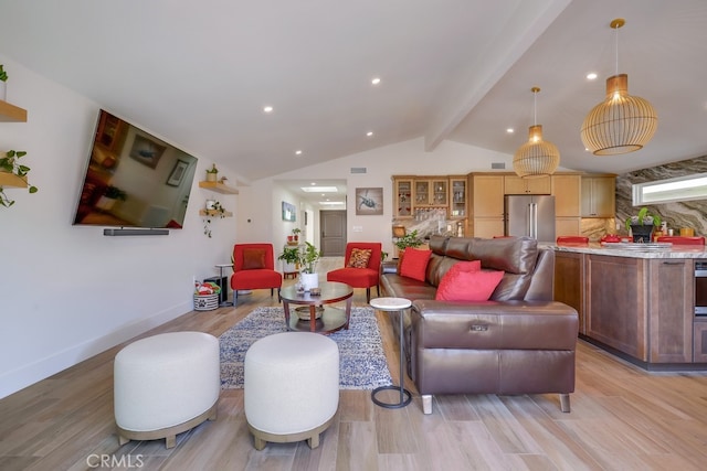 9171 Heatherton Cir, Huntington Beach, CA 92646 - living area with light wood-style floors, recessed lighting, and baseboards