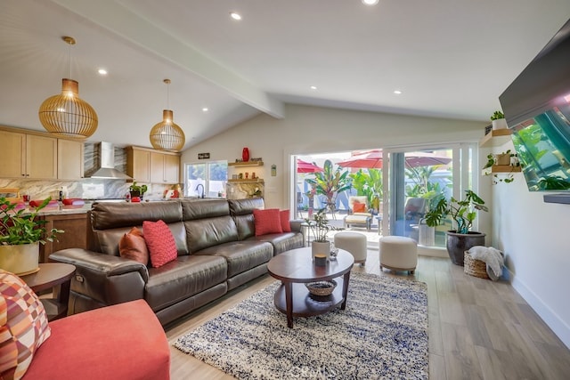 9171 Heatherton Cir, Huntington Beach, CA 92646 - living area featuring light wood-style flooring, recessed lighting, and baseboards