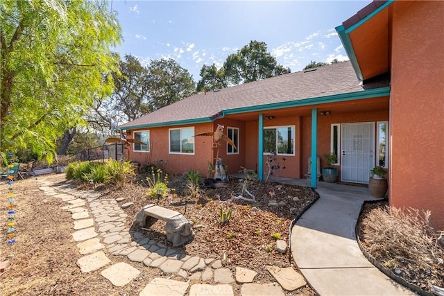 10755 Santa Ana Rd, Atascadero, CA 93422 - view of front of property with stucco siding and roof with shingles