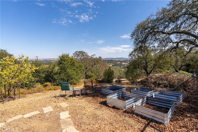 10755 Santa Ana Rd, Atascadero, CA 93422 - view of yard featuring a vegetable garden and a mountain view