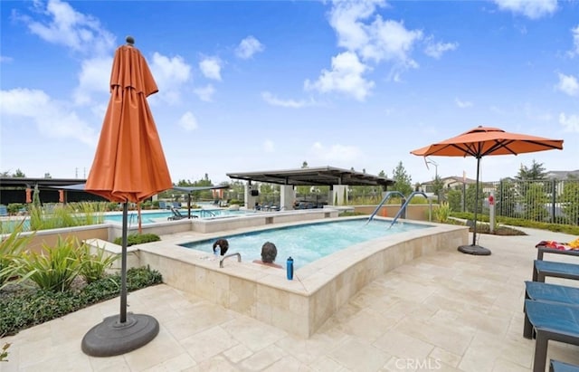 1521 Summerfield Way, Beaumont, CA 92223 - community pool featuring a patio area