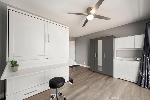 1995 Molino Ave Unit 301, Signal Hill, CA 90755 - unfurnished office featuring light wood-style floors, a ceiling fan, and baseboards