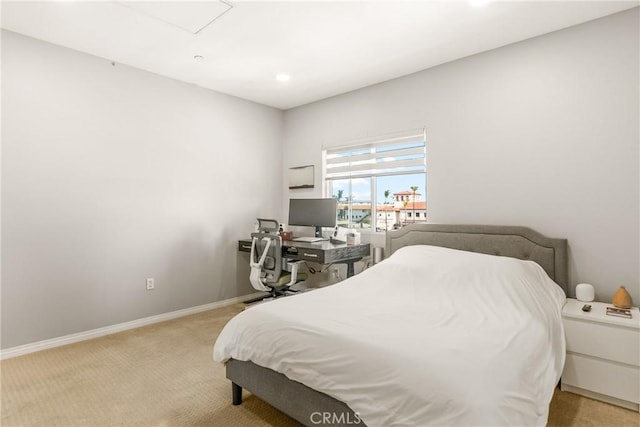 17230 Newhope St Unit 309, Fountain Valley, CA 92708 - bedroom with light colored carpet, baseboards, and recessed lighting