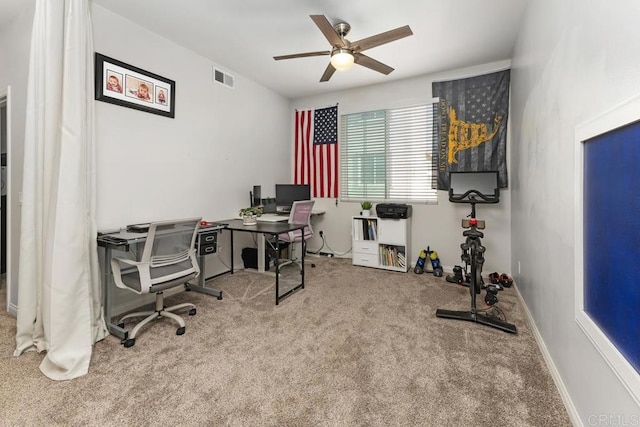1710 Moon Orchid Ave, Chula Vista, CA 91913 - office featuring carpet and a ceiling fan