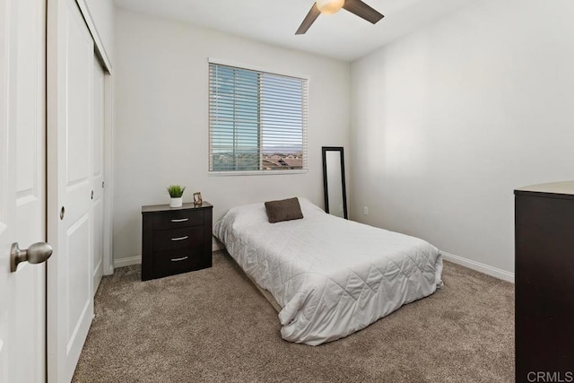 1710 Moon Orchid Ave, Chula Vista, CA 91913 - carpeted bedroom with a closet, baseboards, and ceiling fan