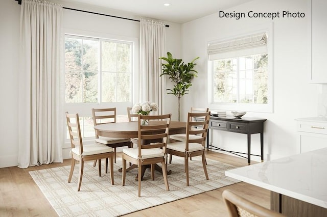 5109 Genesta Ave, Encino, CA 91316 - dining space featuring light wood-style flooring, plenty of natural light, and recessed lighting