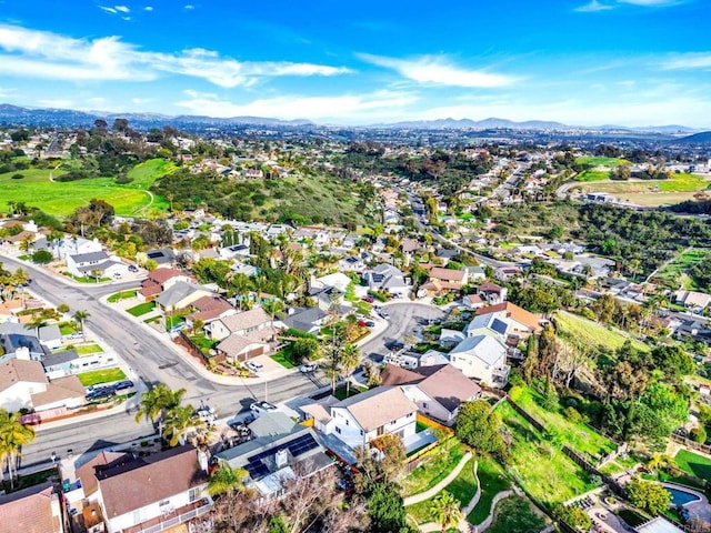 2858 Lehigh Ct, Oceanside, CA 92056 - aerial overview of property's location featuring nearby suburban area and a mountainous background